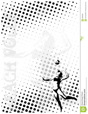 Royalty Free Stock Photos: Volleyball dots poster background