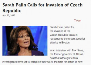 Sarah Palin Wants to Invade Czech Republic? Polish Magazine Hoaxed by ...