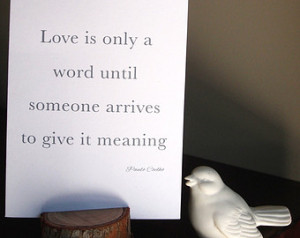 Love Card - Paulo Coelho quote - An niversary, valentine, wedding ...