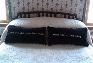 Disney quote velvet bedroom pillow 