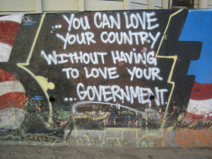 Description Love your country, not government.jpg