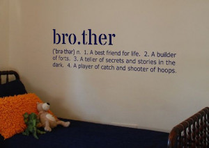 Brother Definition Vinyl Wall Art Decal 10 x by designstudiosigns, $34 ...