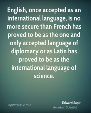 Edward Sapir Science Quotes