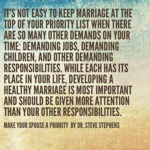 Ur MARRIAGE is TOP #1 Priority; if NOT, the rest cannot exist! IT ...