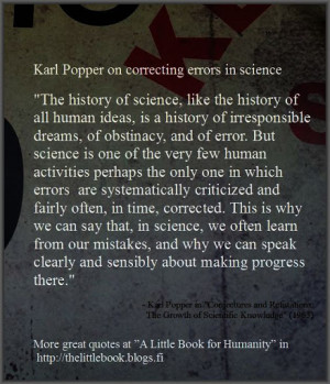 Karl Popper on correcting errors in science