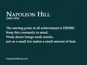 Napoleon Hill Desire Quotes