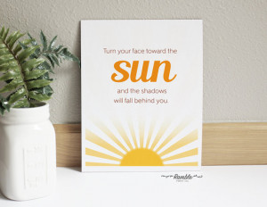 Sun Yoga Art - Inspirational Typography Quote Wall Decor - Print at ...