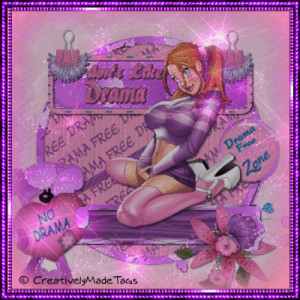 no drama zone tags diva drama girly pink purple