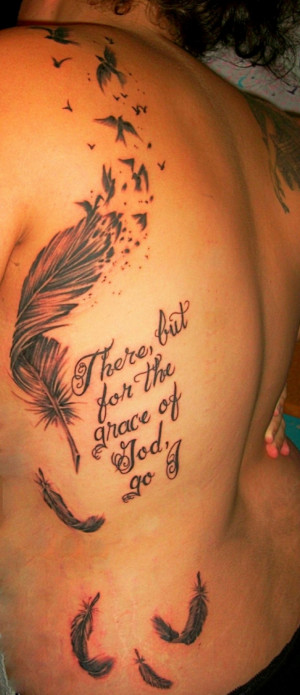 are looking to update your look, this Awesome Back Side Quote Tattoo ...