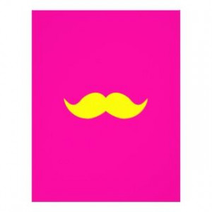 ... funny yellow mustache girly neon pink custom Pink Mustache Wallpaper
