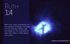 Bible Quote Ruth 1:4 Inspirational Hubble Space Telescope Image