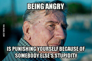 Great wisdom quote. being angry