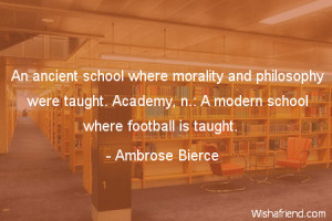 An ancient school where morality and philosophy were taught. Academy ...