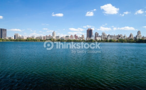 City, Central Park, Jacqueline Kennedy Onassis Reservoir : Stock Photo ...