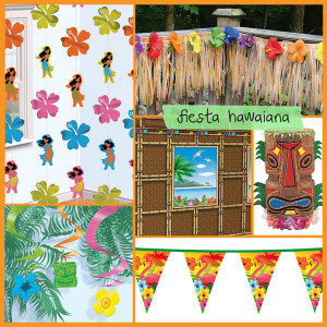 Esta imagen tiene el nombre de decoracion fiesta hawaiana Gracias por