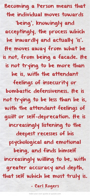 daily life... #INFJ Psychology Counseling, Carl Rogers Quotes, Quotes ...