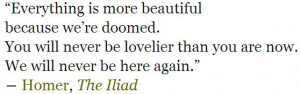 quote from The Iliad, Homer.