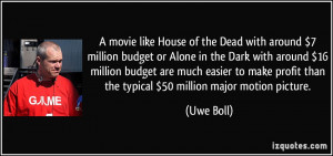 movie like House of the Dead with around $7 million budget or Alone ...