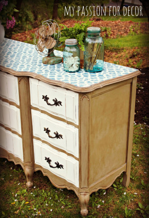 ... .blog...My Passion For Decor: The Stenciled Dresser Challenge
