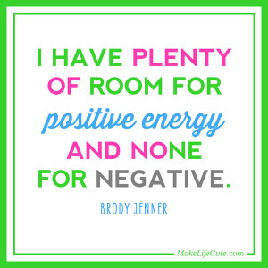 Plenty of room for POSITIVE ENERGY and none for negative.