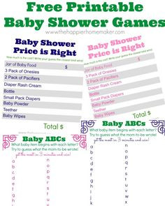 Free Printable Baby Shower...