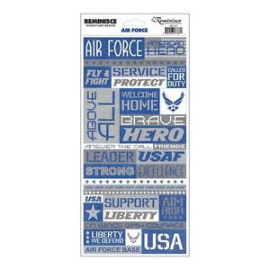 ... REMINISCE MILITARY USA AIR FORCE QUOTES CARDSTOCK SCRAPBOOK STICKERS