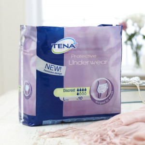 Tena Lady Protective Underwear Discreet - Size Large (3 Packs of 10 ...