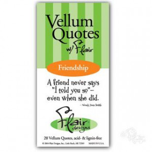 Flair Vellum Quote Book - Friendship - Flair Designs Scrapbooking ...