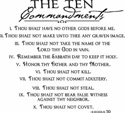 The Ten Commandments Christian Wall Quotes