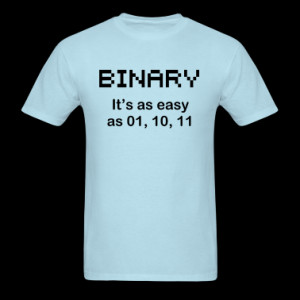 BINARY geek t-shirt code funny pixels nerdy cpu li