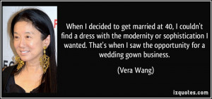 at 40, I couldn't find a dress with the modernity or sophistication ...