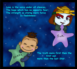 Sokka and Suki stars by Fallonkyra