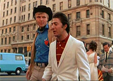 Jon Voight and Dustin Hoffman in Midnight Cowboy .