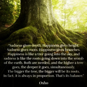 quote #life #wisdom #sadness #strength #happiness #balance #osho ...