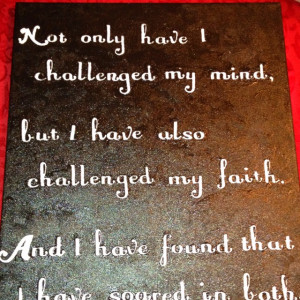 Painted canvas with your own quote