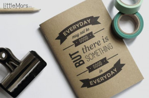 Mini Journal - Typographic Quote - Blank inside and kraft cover ...