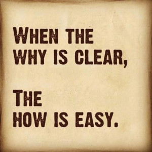 with your WHY...then when times get tough it's easier to push through ...