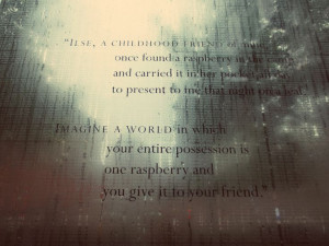 Boston Holocaust Memorial. Love this quote.