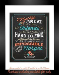 Orange Quote Saying about friendship INSTANT DOWNLOAD Printable Friend ...