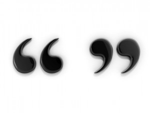3d Image of Drop Cap Quotation Marks