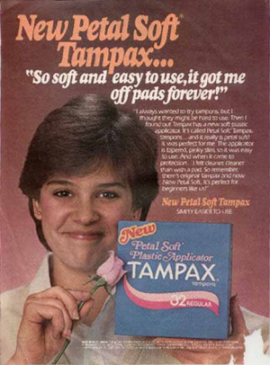 Olympic gymnast Mary Lou Retton and Tampax menstrual tampons
