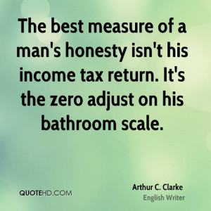 The best measure of a man's honesty isn't his income tax return. It's ...