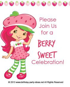 strawberry shortcake birthday invitations template zgrRZiC6