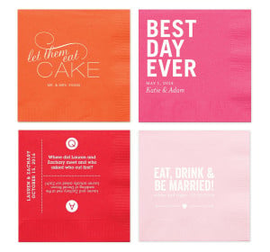 Personalized napkins: Sweet Suggestion , Fantastic Day , Cute Quiz ...