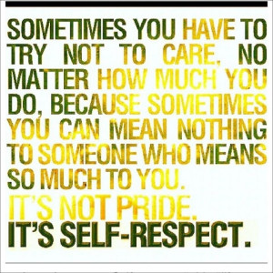 Self Respect