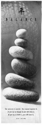Title: Balance (Stones, Tao Te Ching Quote) Art Poster Print