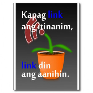 Pinoy funny blogger quotes: Link Building Postcard