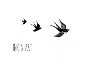 Free birds Tattoo - InknArt Temporary Tattoo - swallows wrist quote ...