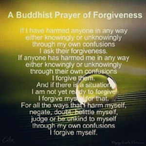 Buddha prayer of forgiveness