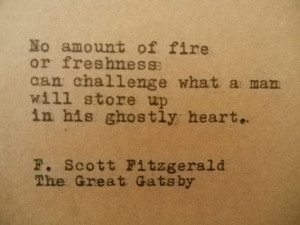 GREAT GATSBY F. Scott FITZGERALD Quote Typed on Typewriter